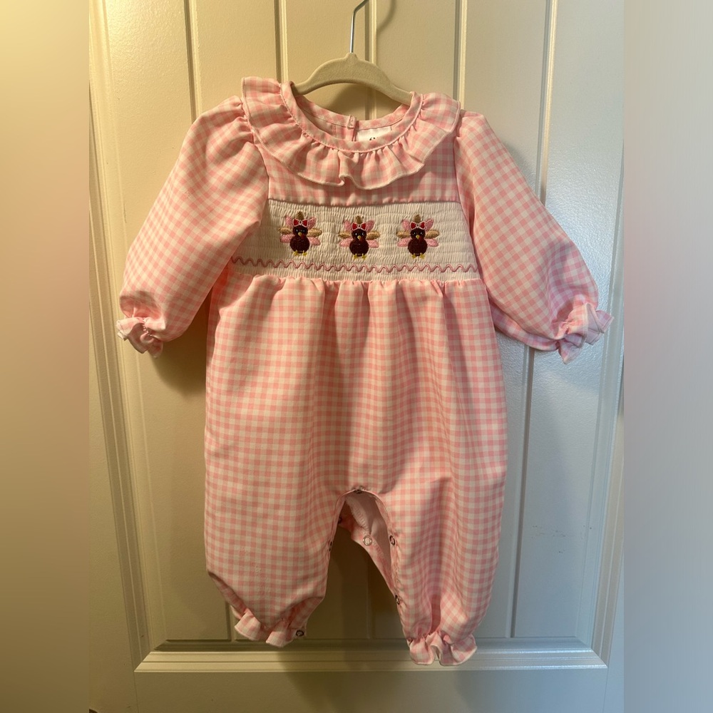 Thanksgiving 6m Girl Long Romper
